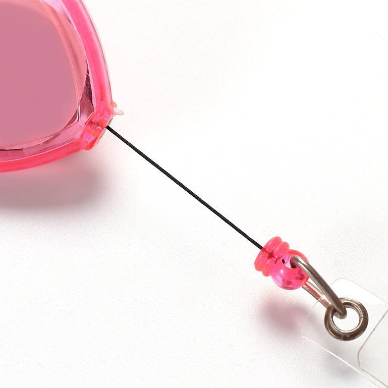 Wholesale 10pcs/pack heart shaped doctor belt clip retractable plastic easy pull buckle